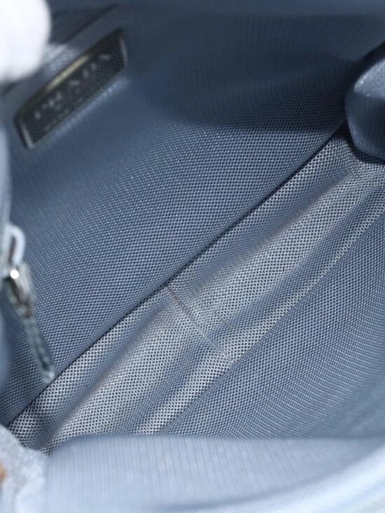 PRADA Backpack Leather Light Blue Silver Auth BA12406A main image 11